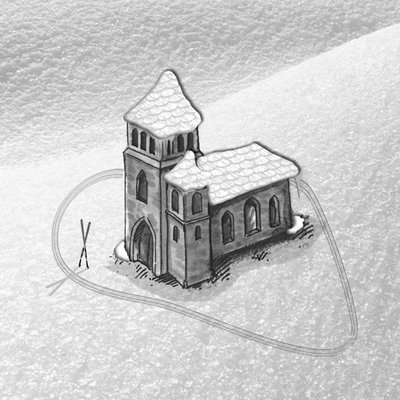 Kirche mit Ski SW.jpg