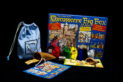 Carcassonne Big Box Bundle, Fliese zu zeichnen, Tasche, kleine Player-Beutel und Zubehör Sack