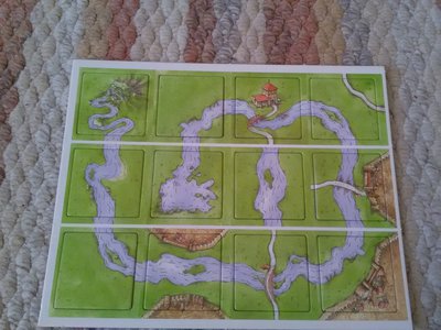 Zum einen um meine Carcassonne Sammlung zu vervollständigen. Der Fluß, ein Schnäppchen bei Den Kleinanzeigen.